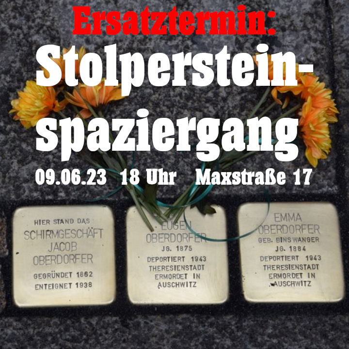 09.06.23 – 18:00 — Stolpersteinspaziergang