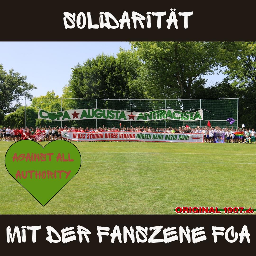 Solidarität mit der FCA Fan-Szene!